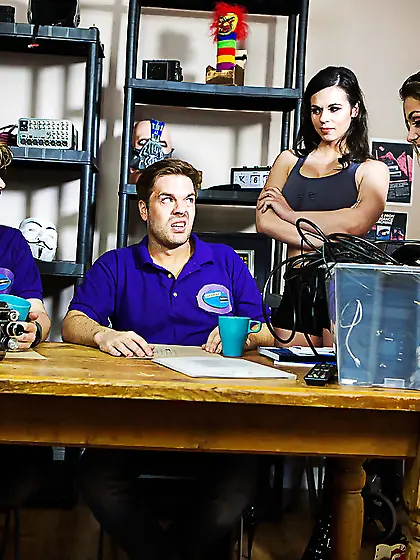 Busty hot threesomes