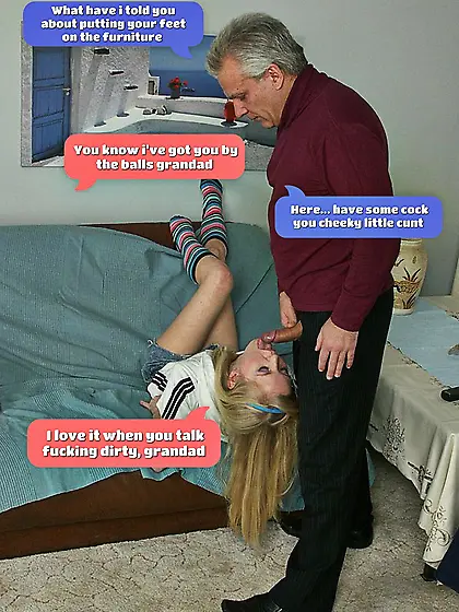 Granddad, granddaughter, mum, dad, son, daughter