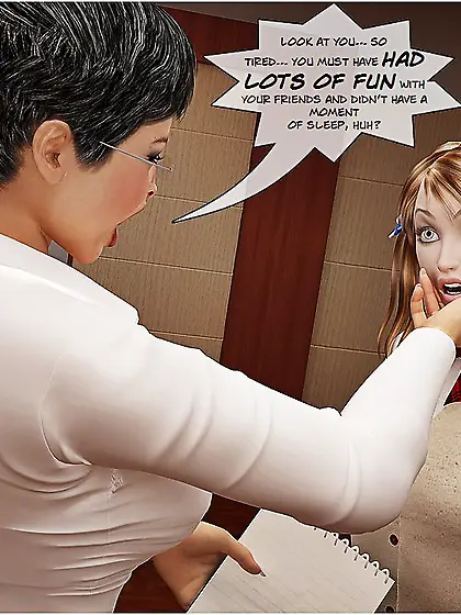 Vicious teacher caresses students