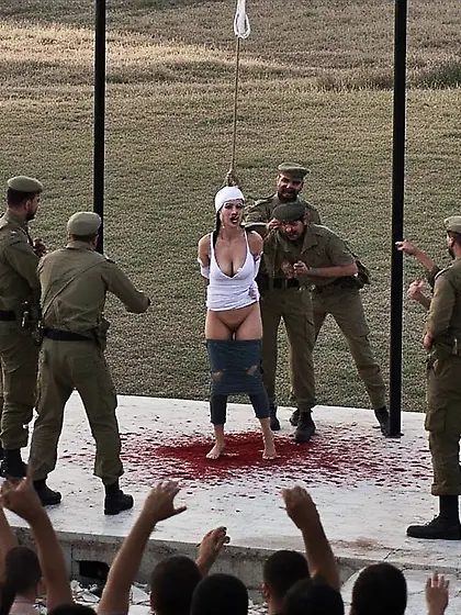 Prisoner of war being executed