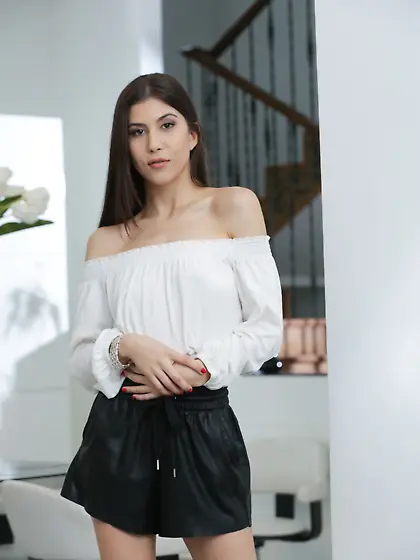 European beauty in high heels pleasures Kristof in all possible