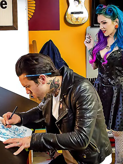 Fishnet stocking hardcore heels