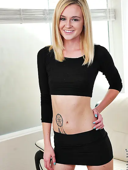 American pretty skinny teen solo