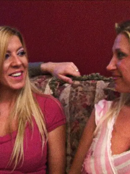 Devon Michaels and Lexi Lamour strips her clothes off on the sof