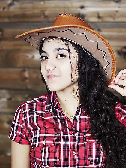 White teen black hair