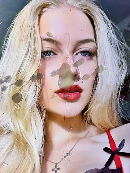 Beautiful blonde Angelina Zegzhda with my cumshot