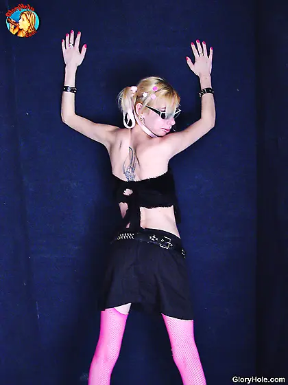 Glamorous teen in glasses polishes black dick with no clue who i