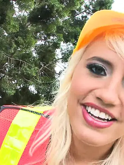 Cute blonde slut rides