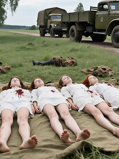 Sniper officer Smersh - 5 soldier girls shot