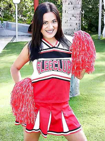 Young uniform cheerleader