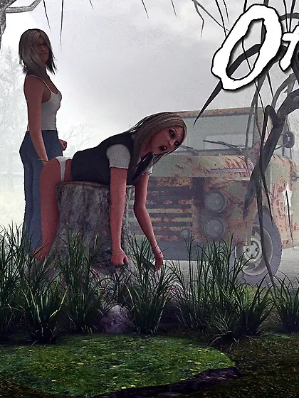 Sexy teen’s booty whipped in the woods