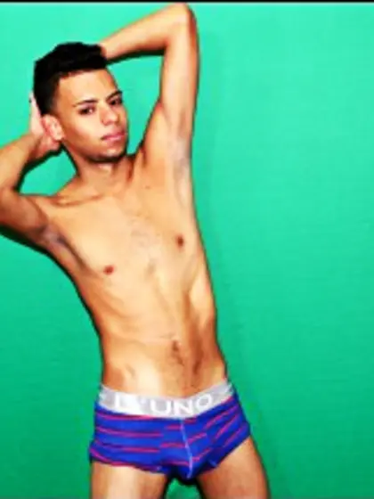 Brunette Young Man Faceboy Vibrator.