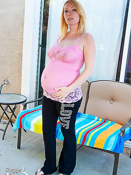 Tegan is fingering herself on the patio