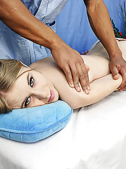 Naughty interracial massage