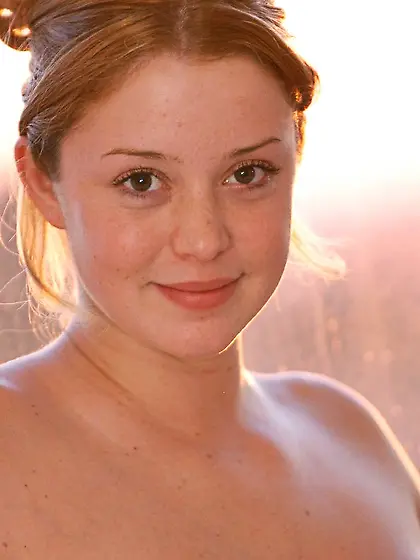 Hot and sexy solo babe,  Holly Morgan posing naked and salves her