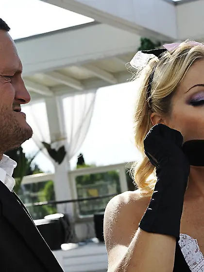 Juicy tight blonde slave