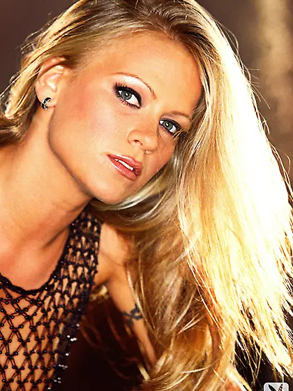 Tatooed beauty gray eyes