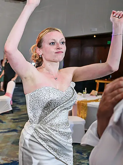 Hannah P underarms wedding reception