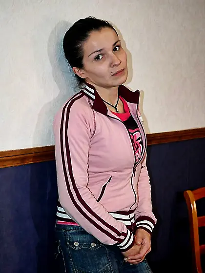 Petite school girl seductively