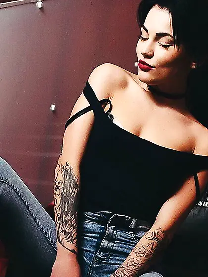 White teen black hair