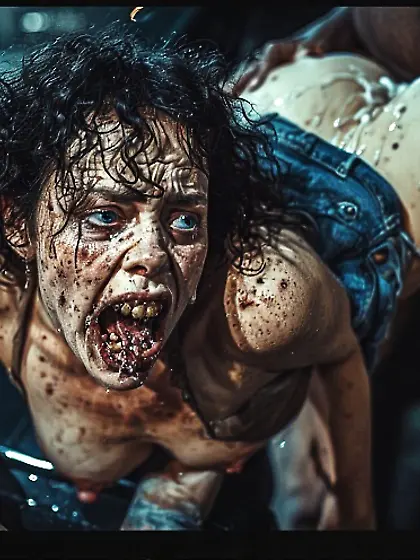 Meth whore is full of cum already | As I hit it ~