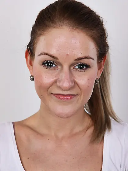 Small-titted ponytailed redhead pierced