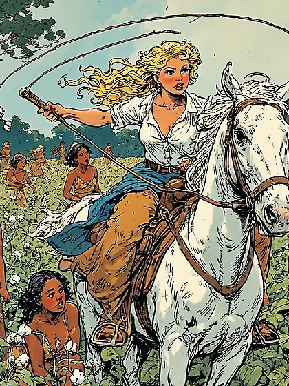 plantation mistress and slaves