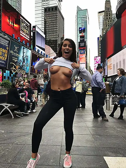 various girls flashing