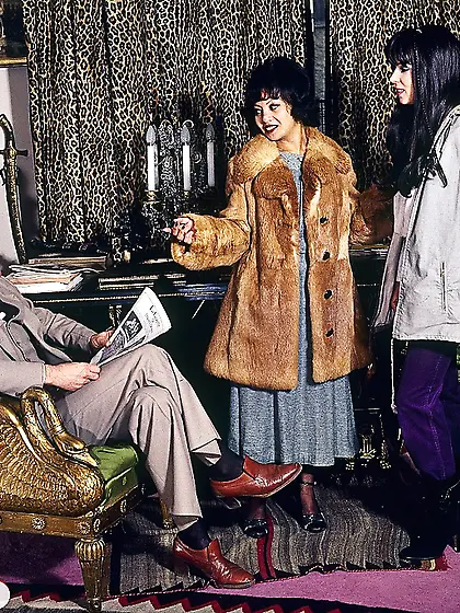 Hot chick wearing furry