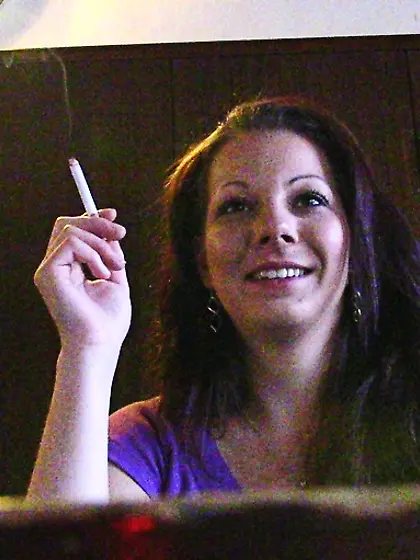 Cut black haired teen