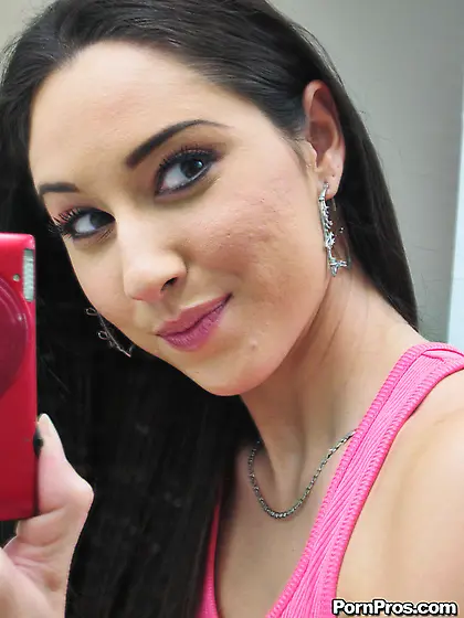 Petit brunette blue eyes