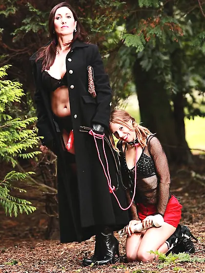 Woman boss puts her young female toy in a...