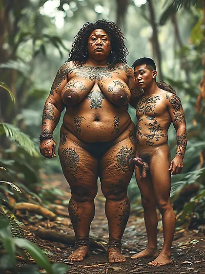 Young Asian Boy ends up with African Warrior