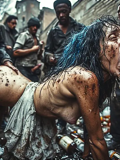 Junkie Sex Crazed Nympho Fucking Strangers in Broa