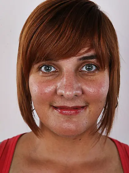 Fat chick slowly peels