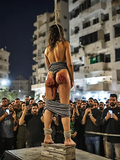 Prisoner of war being executed