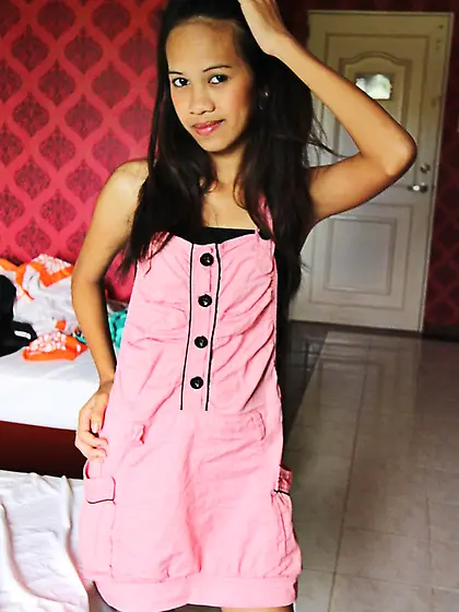 Asian skinny brunette teen amateur