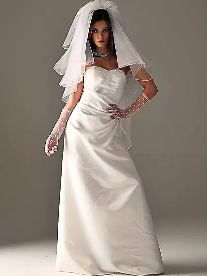 Little Caprice is posing in lingerie as a bride and that is some