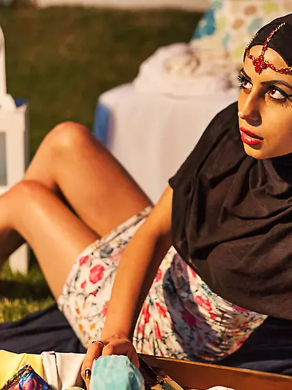 White teen black hair