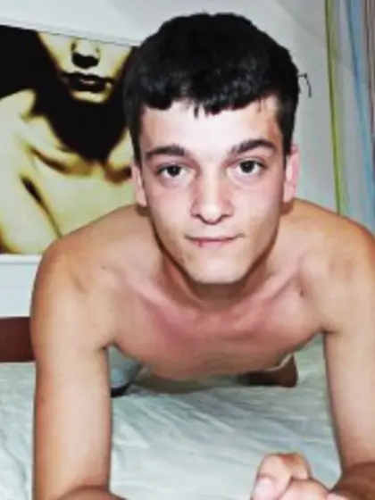 Brunette Young Man Andy4Us Smoking.