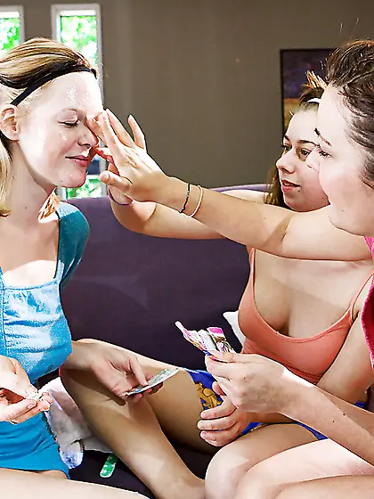 Natural young threesome