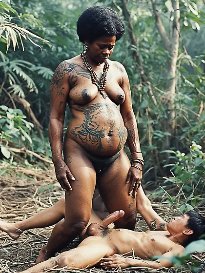 Young Asian Boy ends up with African Warrior