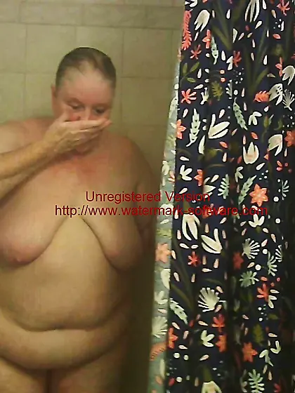 My fat BBW obese mother-in-law on hidden camera