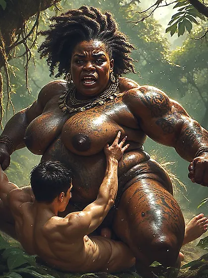 Young Asian Boy ends up with African Warrior