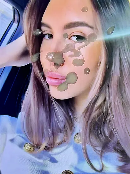 Beautiful goddess Ellia face in my disgusting cum