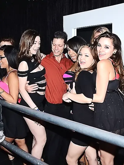 Party brunette orgy