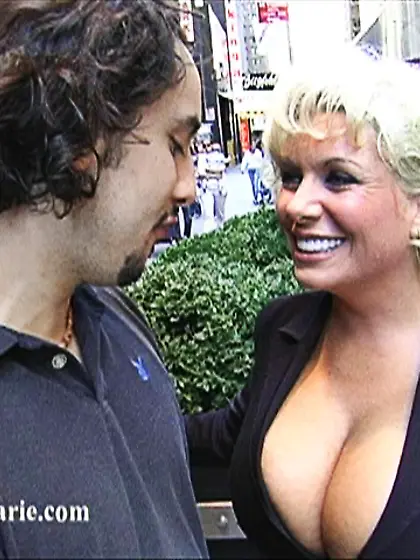 Blue bra fat blonde