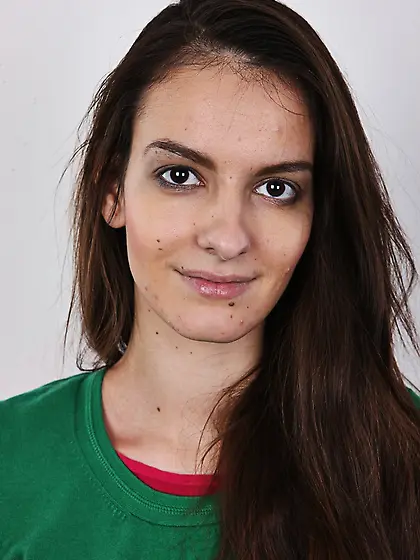 Slim brunette stunner small