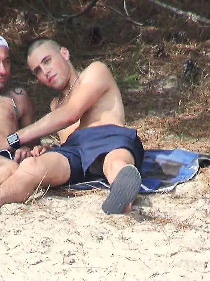 Takes dick asshole balcony