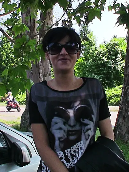 Cute short black haired